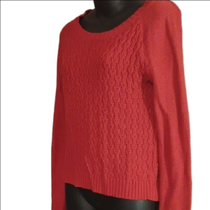 Aeropostale Vibrant Deep Red Cable Knit Sweater.Size Xs. Perfect For Valentine's